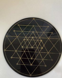 Shri Yantra Scared Geometry crystal gridding plate