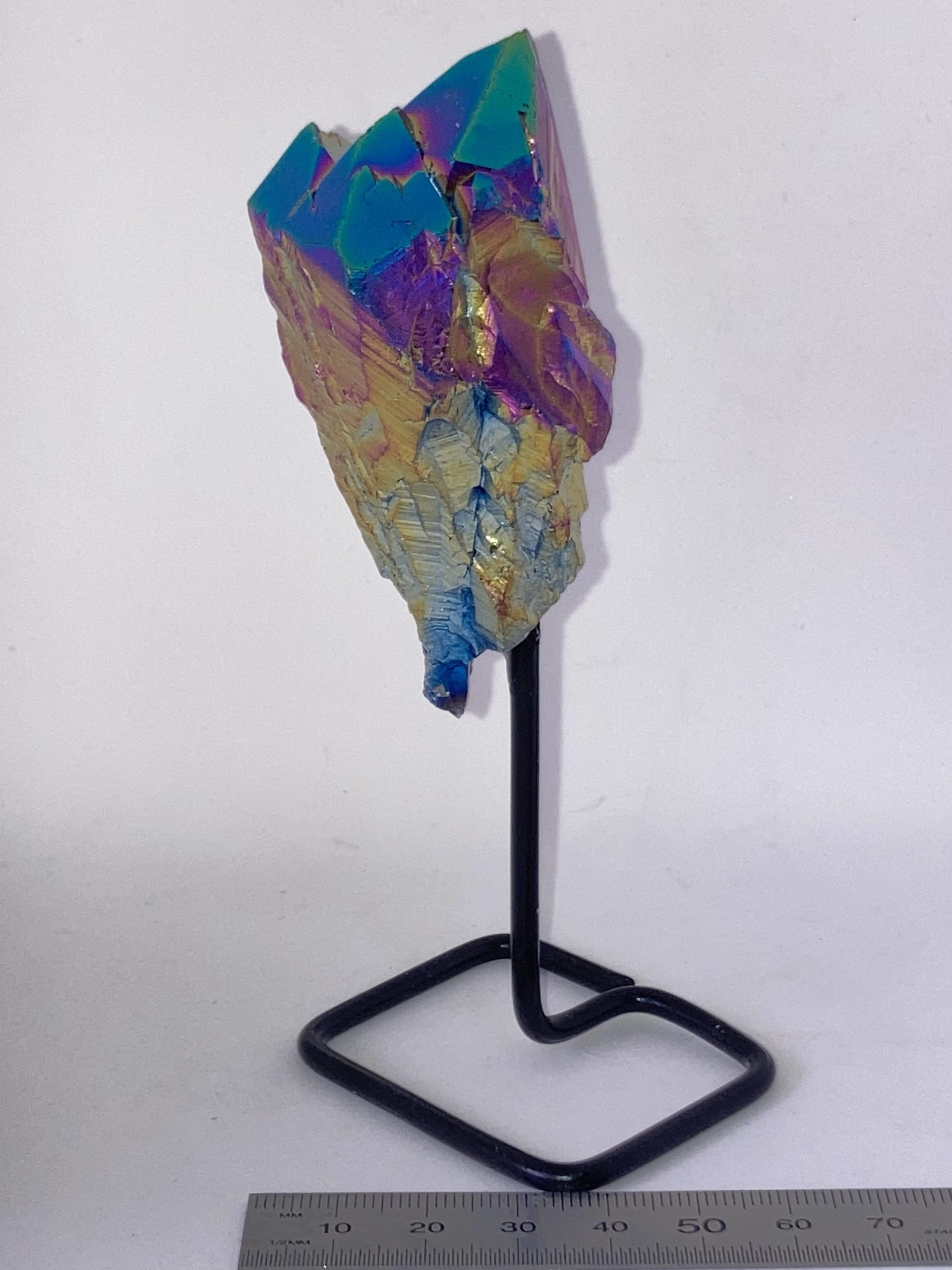 Titanium quartz on a stand