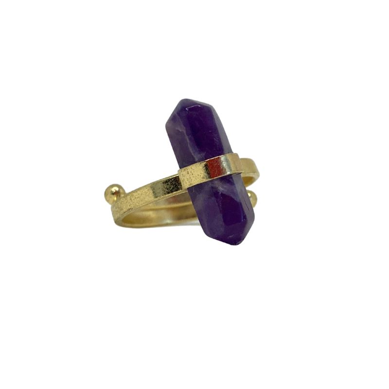 DT amethyst gold ring