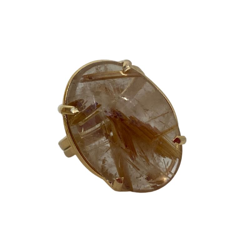 gold rutile gold ring small