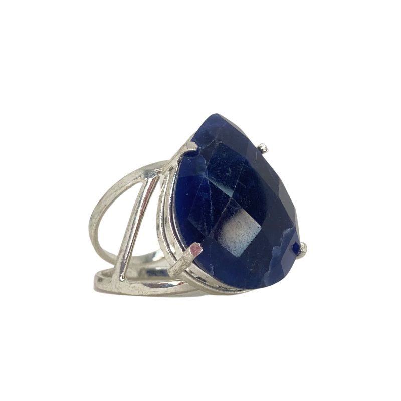 sodalite faceted ring 1