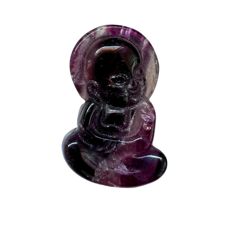 Fluorite Buddha pendant charm
