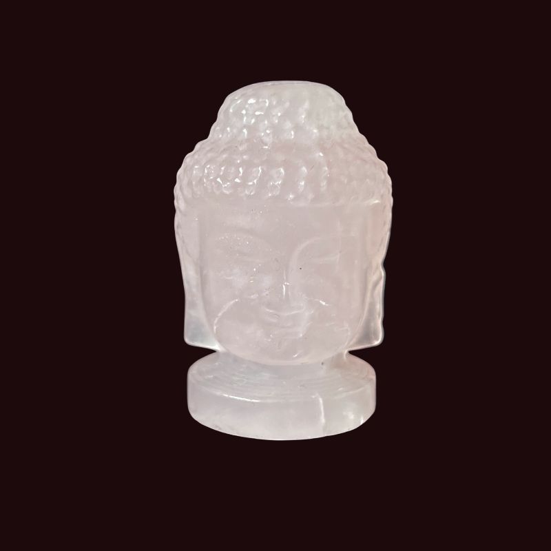 rose quartz buddha head