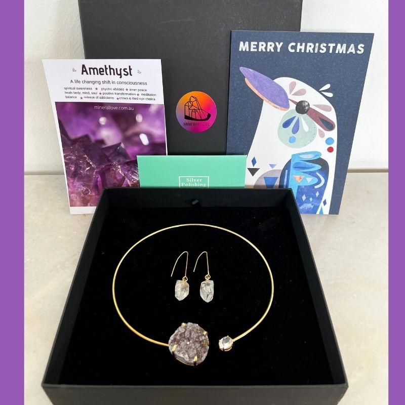 Amethyst gift set – amethyst earrings (2)