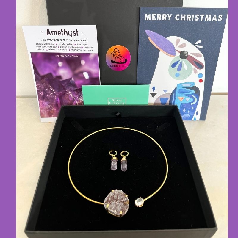 Amethyst gift set – amethyst earrings