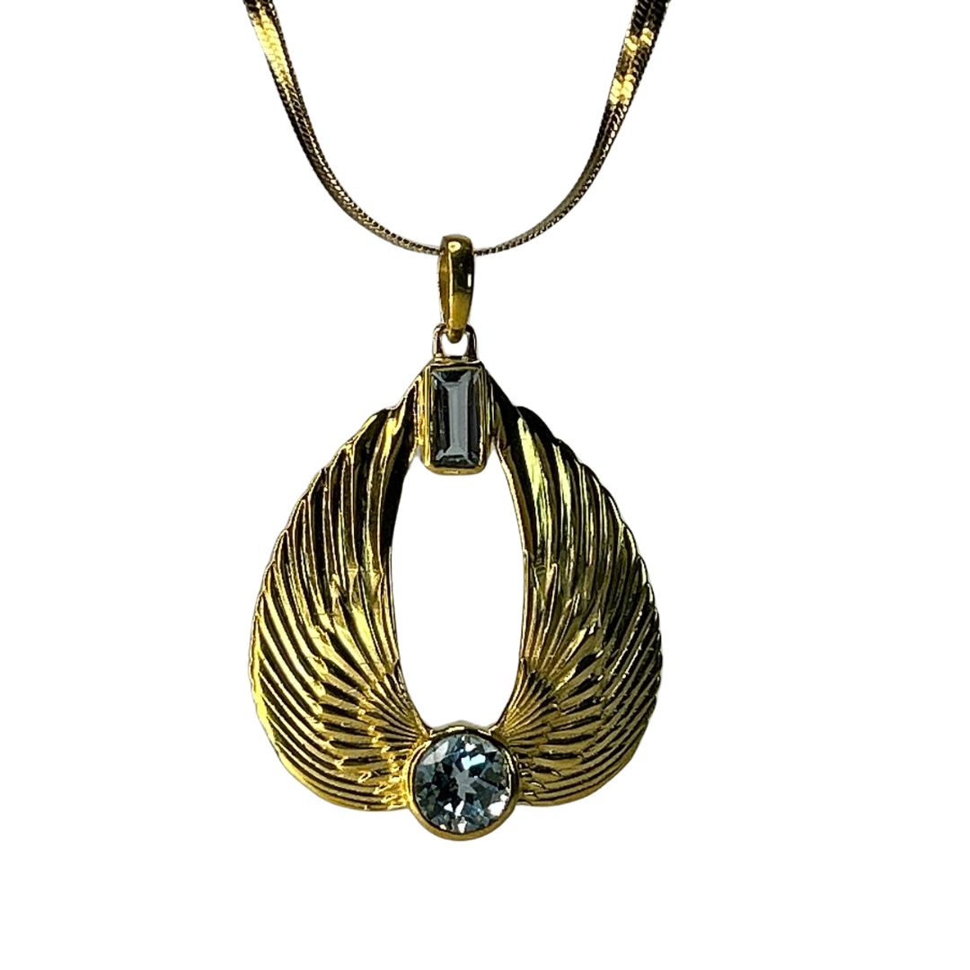 topaz gold angel wings