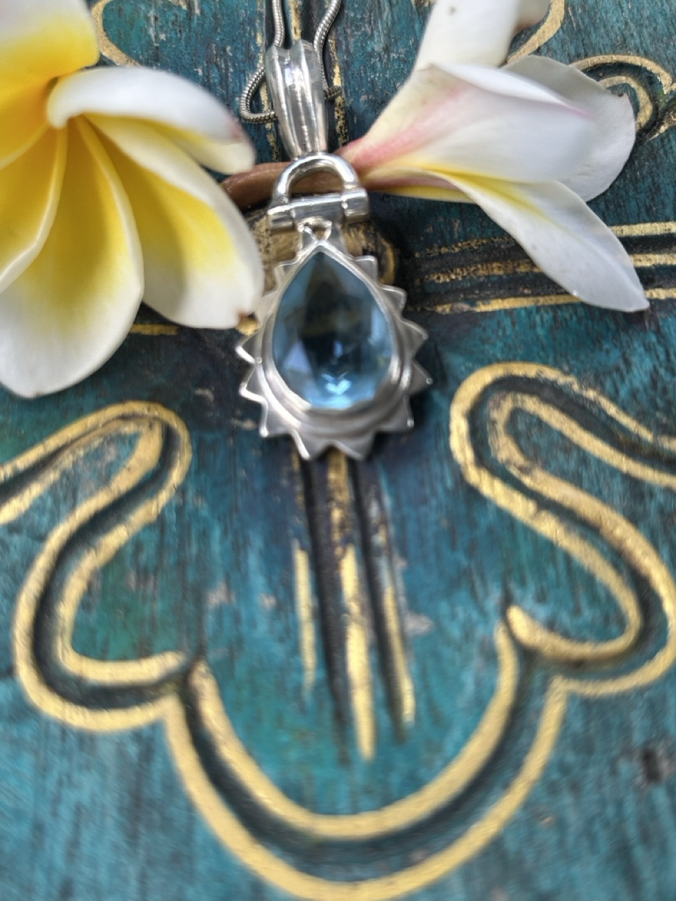blue topaz pendant